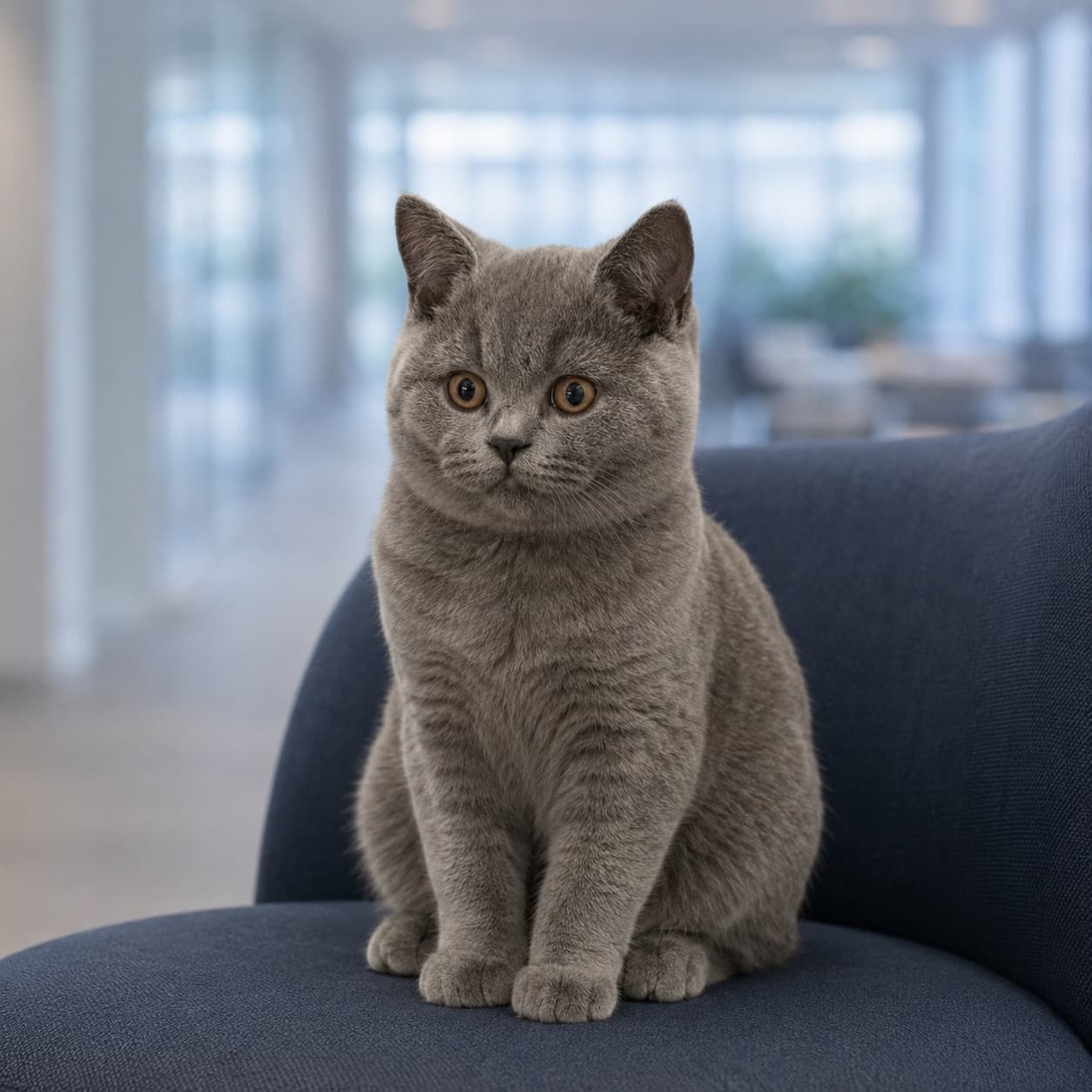 Porträtt av katten Nikolas, HR-chef på Nistru Food